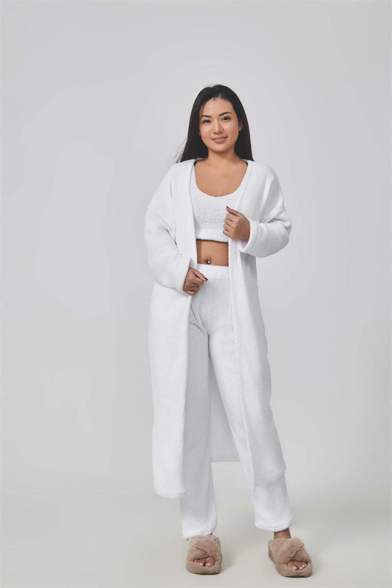 Cozy Pajama Lounge Set, Women Winter Dress