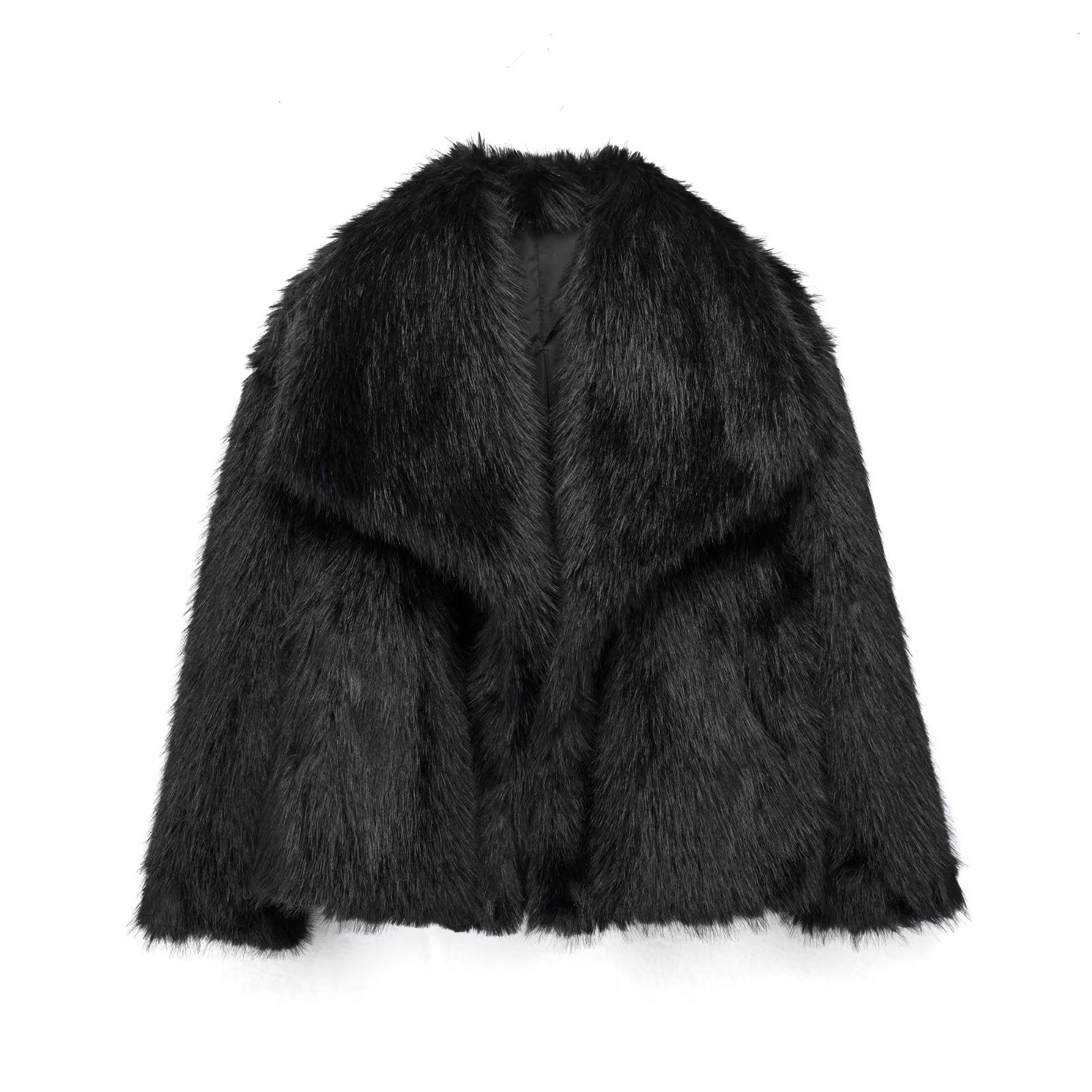 Winter Plush Fluffy Lapel Jacket