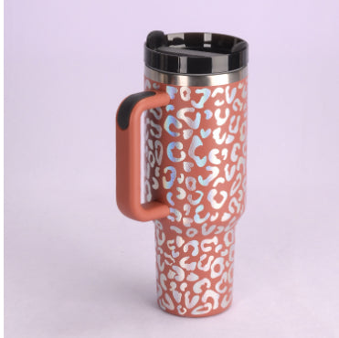 Stainless Steel Tumbler With Handle Straw Insulated