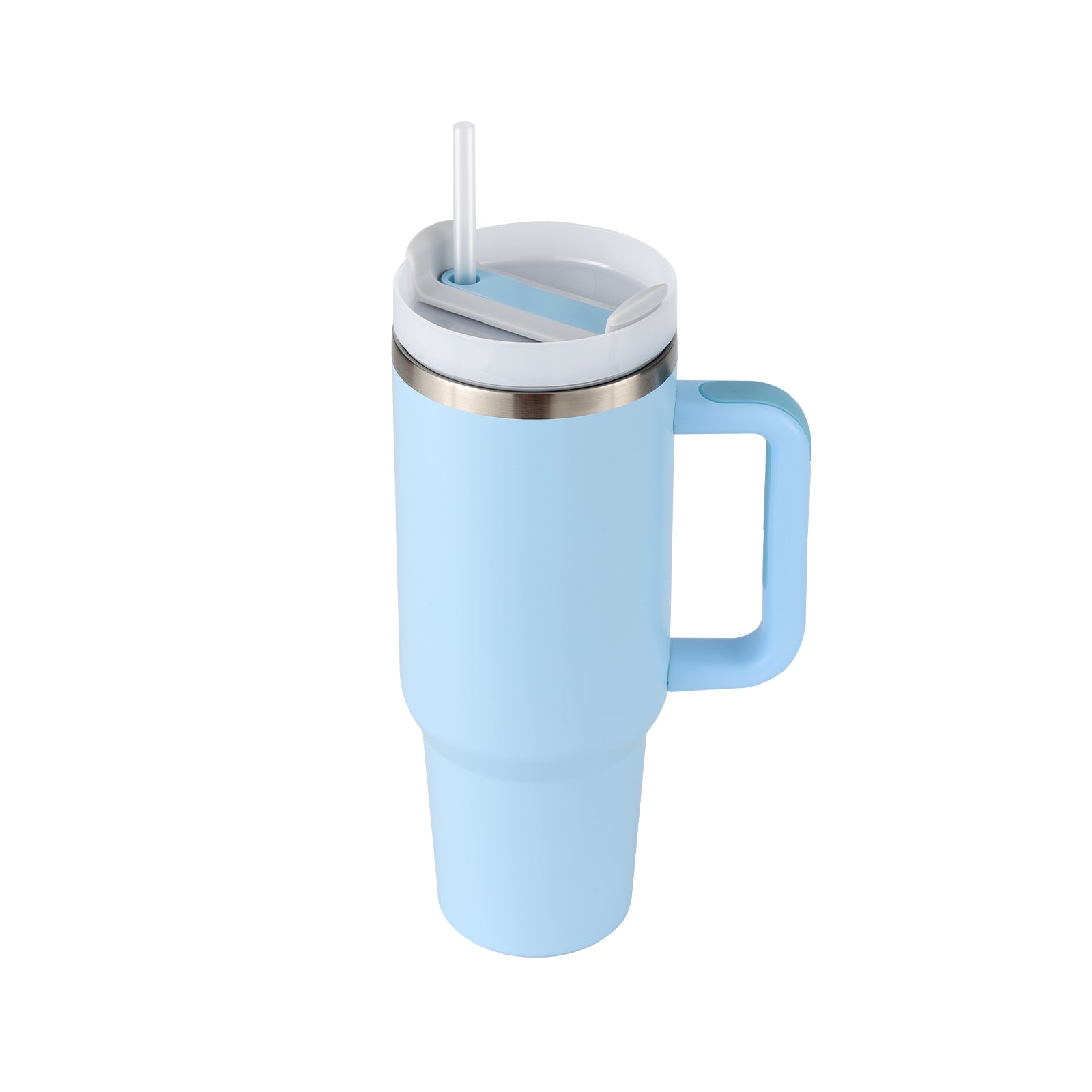 Stainless Steel Tumbler With Handle Straw Insulated