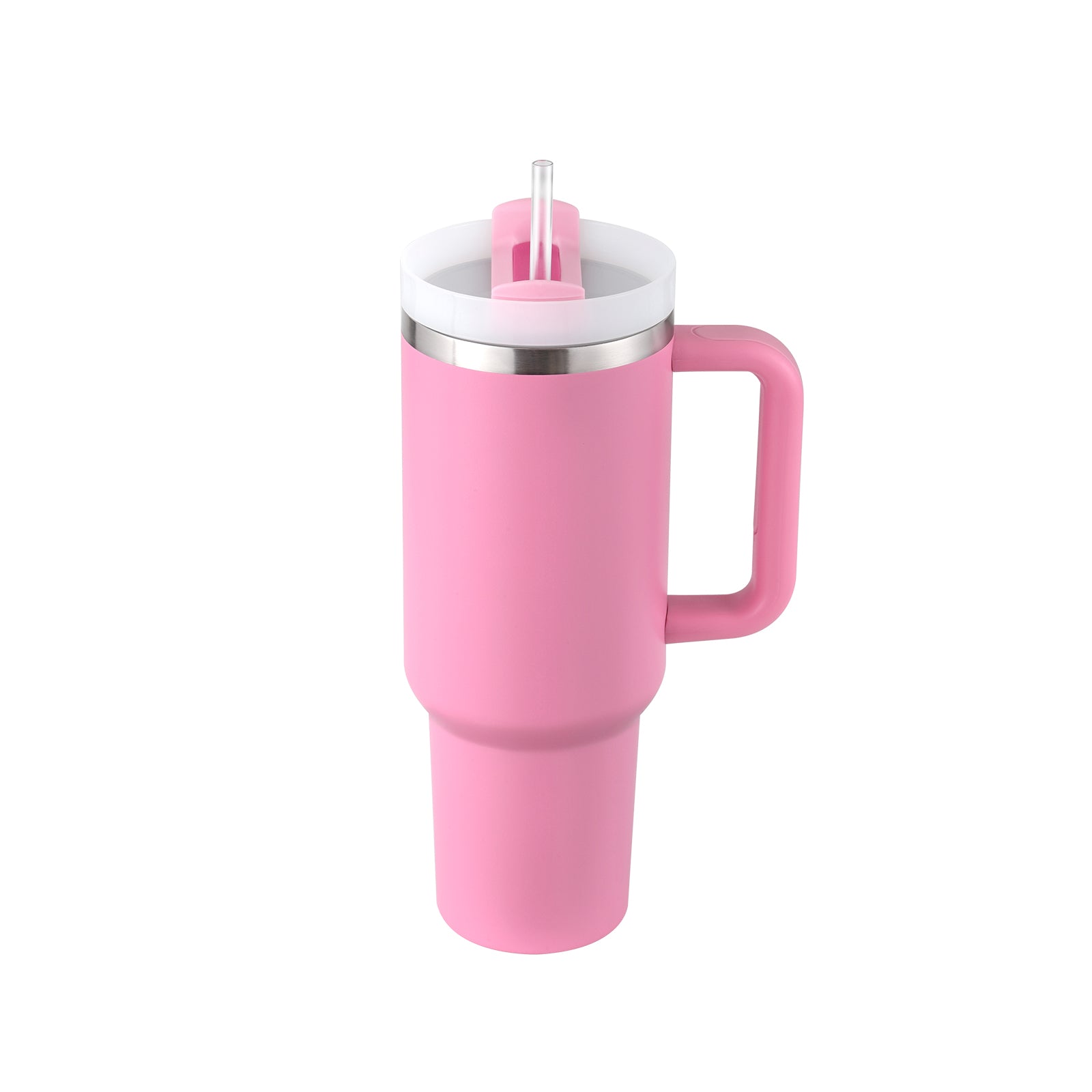 Stainless Steel Tumbler With Handle Straw Insulated