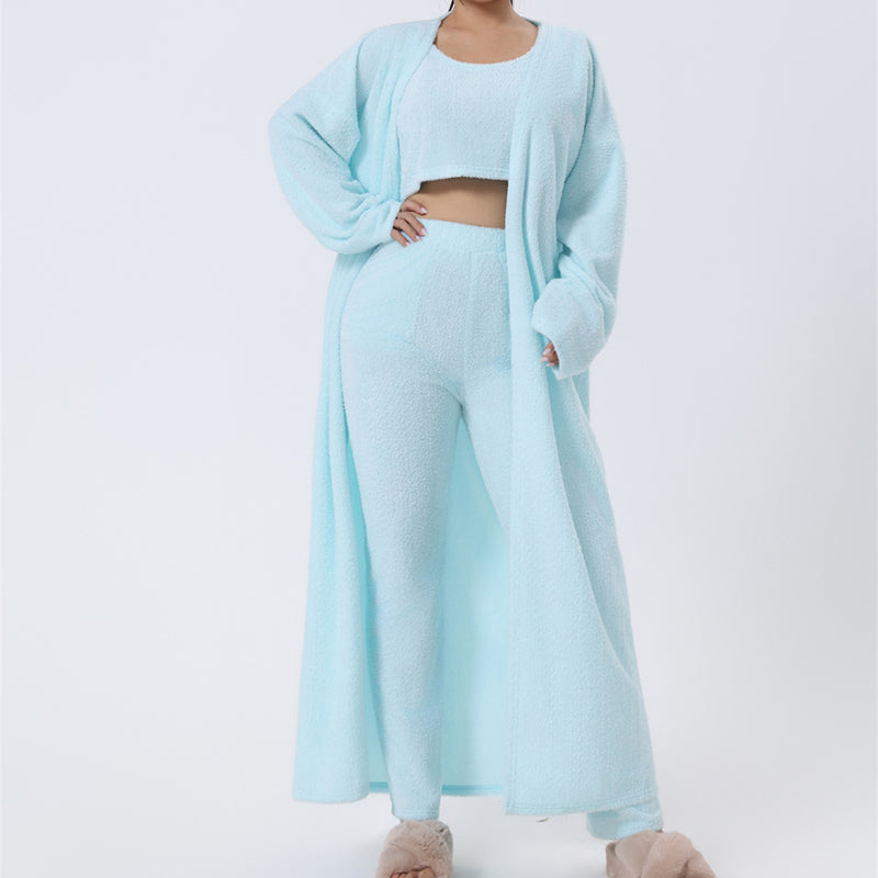 Cozy Pajama Lounge Set, Women Winter Dress