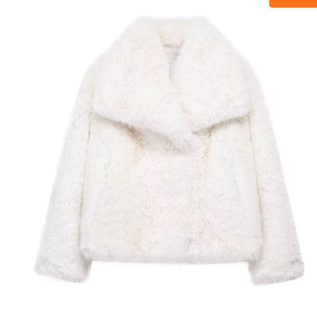 Winter Plush Fluffy Lapel Jacket