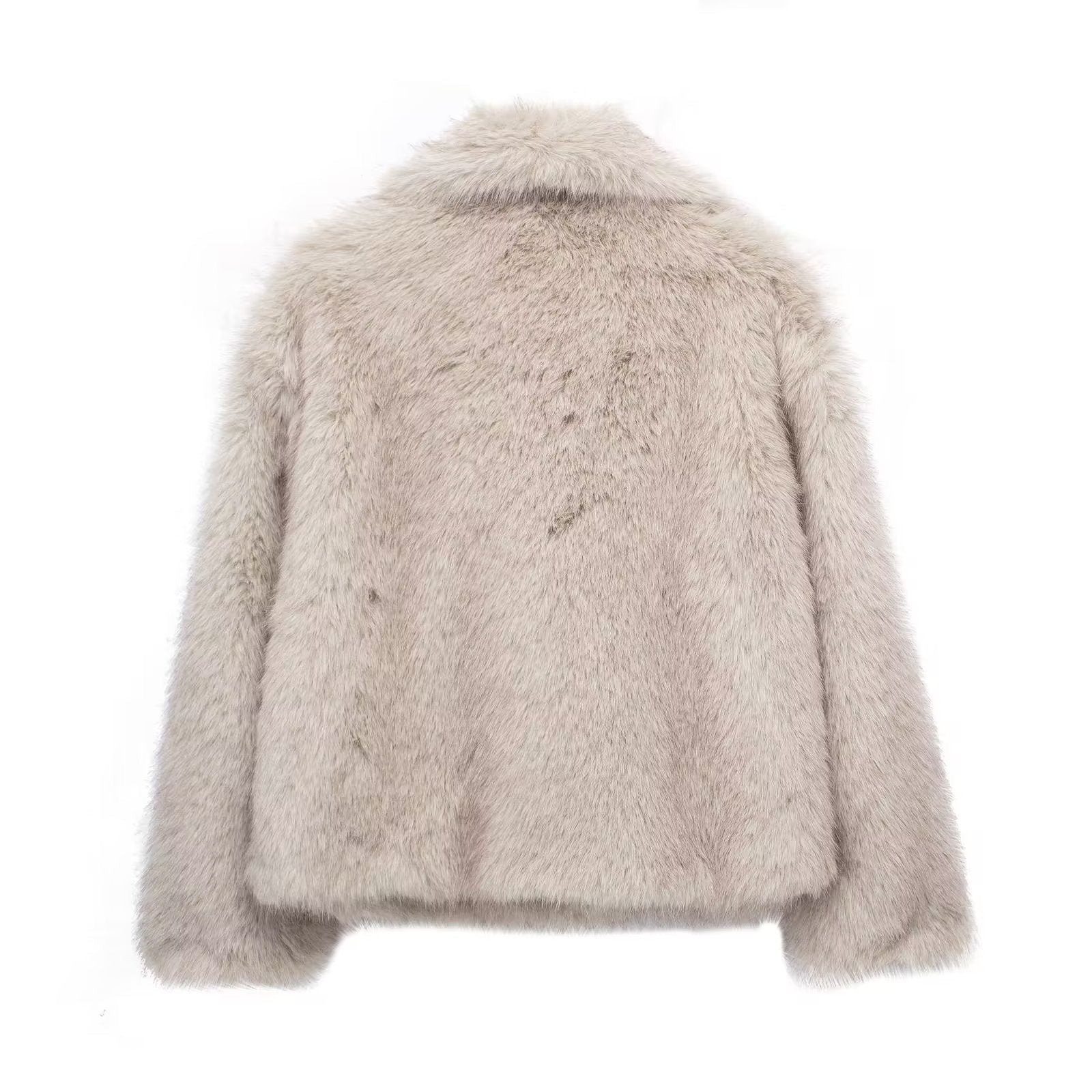 Winter Plush Fluffy Lapel Jacket