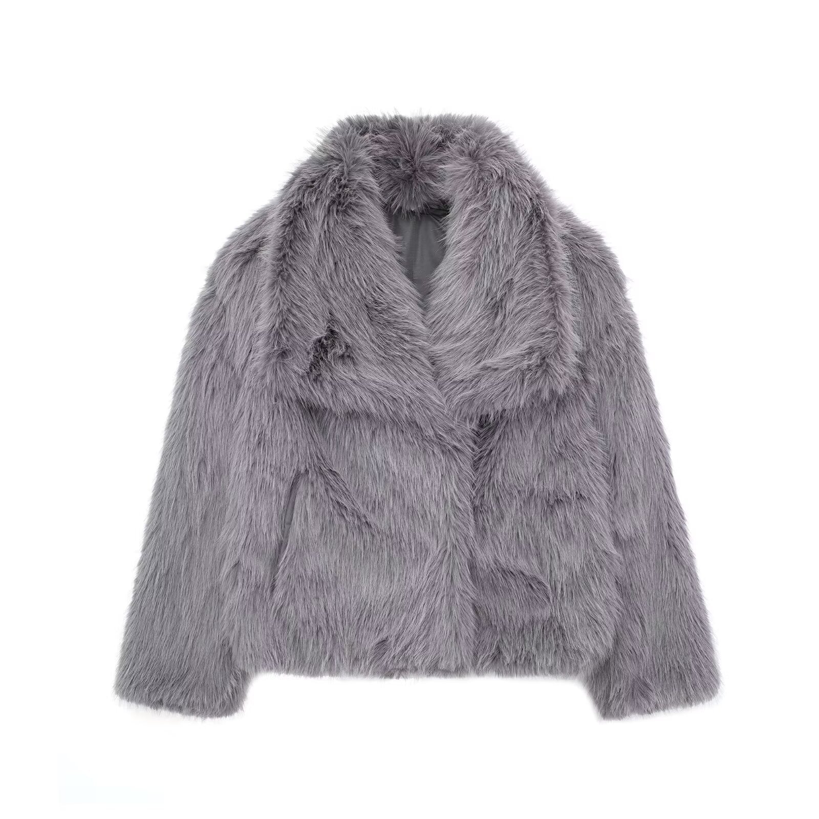 Winter Plush Fluffy Lapel Jacket