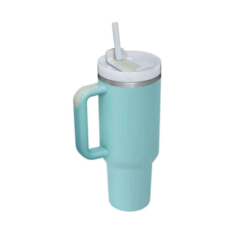 Stainless Steel Tumbler With Handle Straw Insulated
