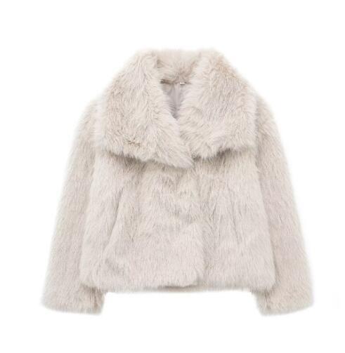 Winter Plush Fluffy Lapel Jacket
