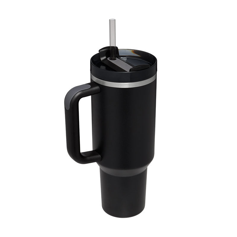 Stainless Steel Tumbler With Handle Straw Insulated