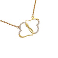 Zircon Heart Necklace with Rhinestone